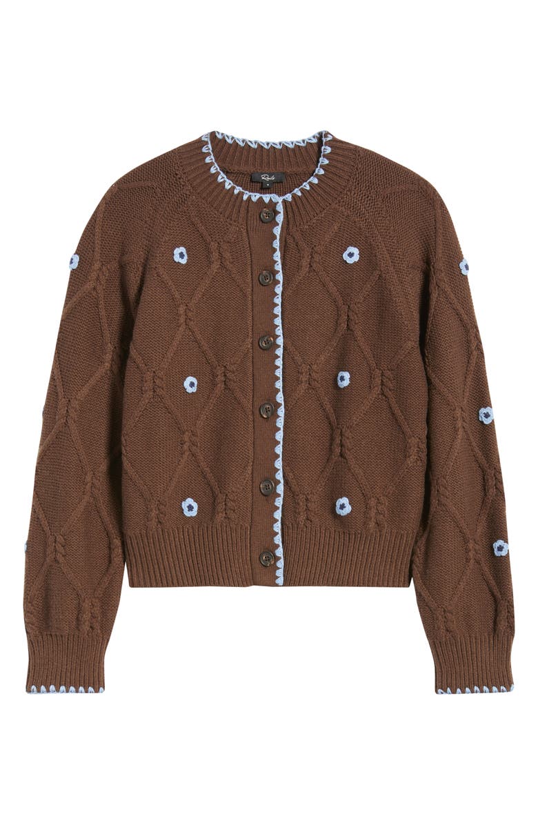Rails Laurie Floral Stitch Cardigan, Alternate, color, Walnut Daisy