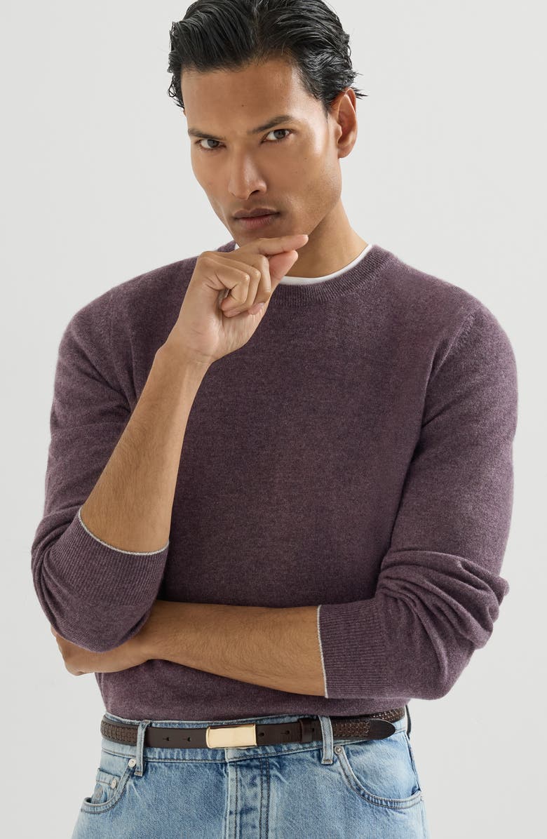 Brunello Cucinelli Cashmere sweater, Alternate, color, Grey