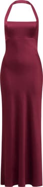 Ever New April Open Back Maxi Halter Gown