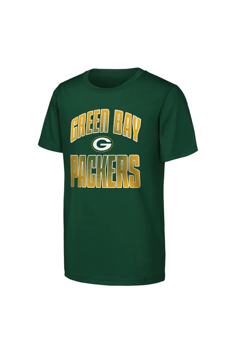Youth Outerstuff  Green Green Bay Packers Never Quit 2-Pack T-Shirt Set, Alternate, color, Green