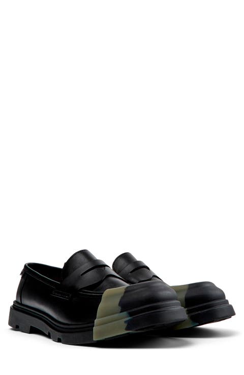 【CAMPER】Men's Loafers Black Dea Black Loafers for Men - Spring/Summer collection