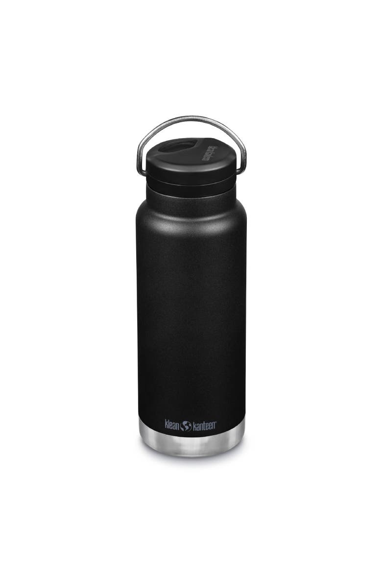 TKWide Insulated Water Bottle with Twist Cap - Reusable Travel Water Bottle with Stainless Steel Straw - Perfect for Workouts & Sports - Black, 32 oz, Main, color, Black