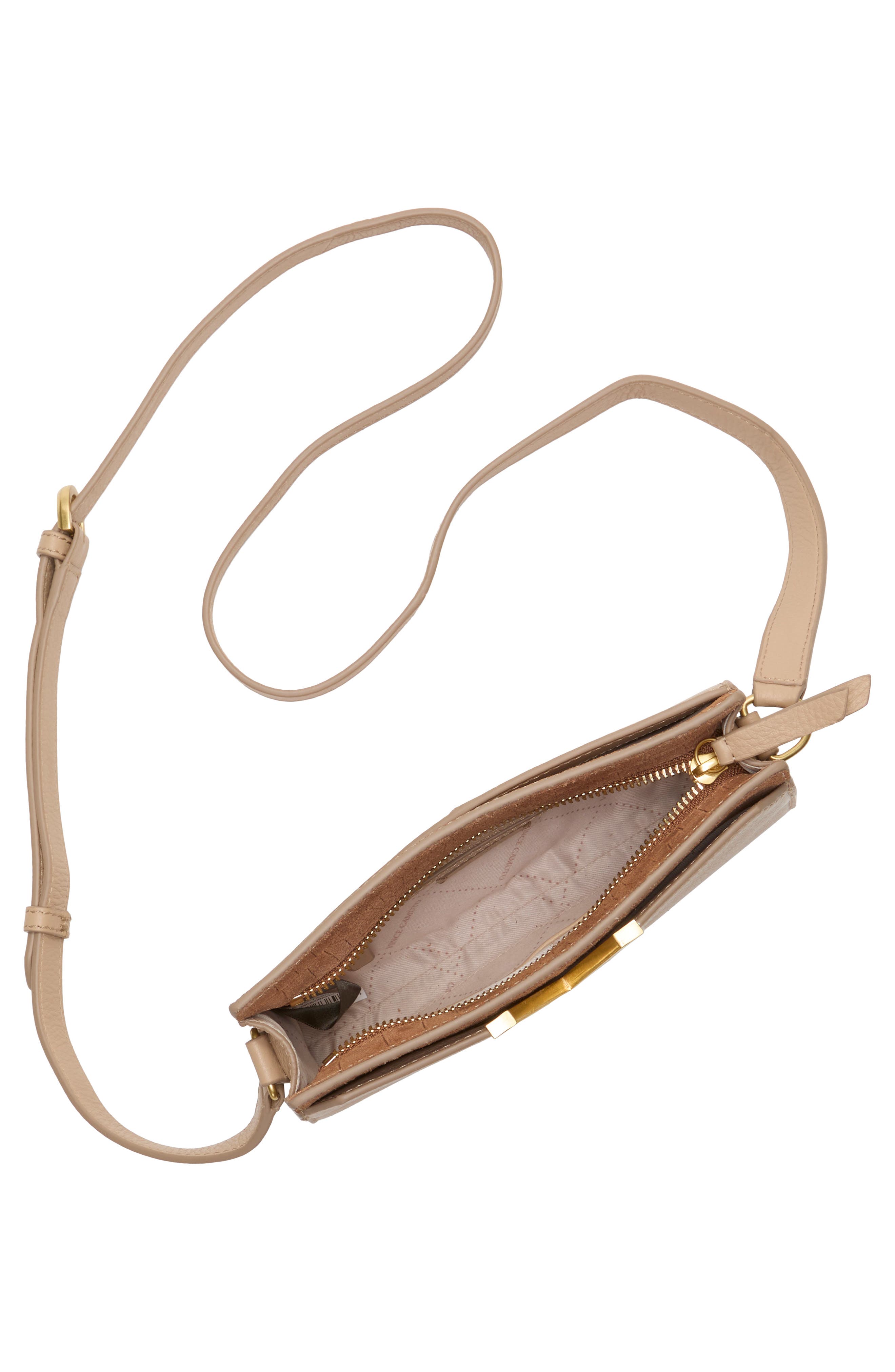 Vince Camuto Tasha Leather Crossbody Bag, Alternate, color, Medium Brown