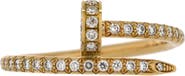 Pre-Owned Cartier Juste un Clou Paved Ring 18K Yellow Gold with Diamonds Small