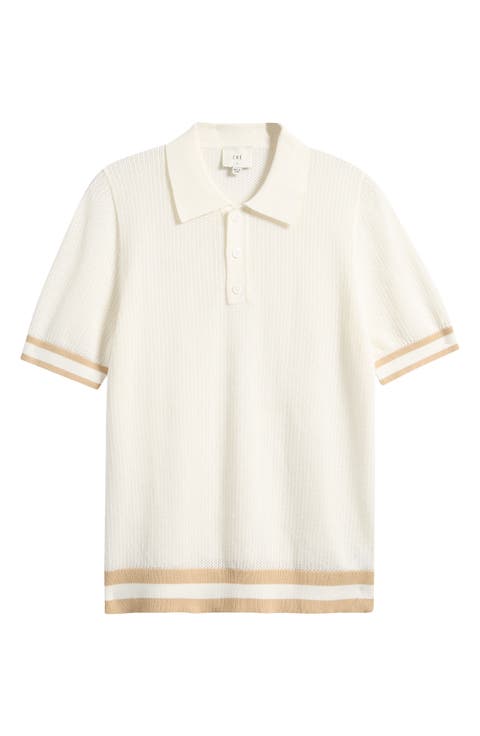 Quinn Open Knit Polo Sweater