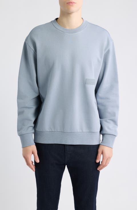 Cotton Blend Crewneck Sweatshirt