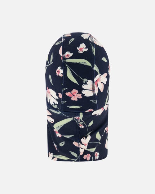 Deux Par Deux Brushed Jersey Balaclava Flower In Blue