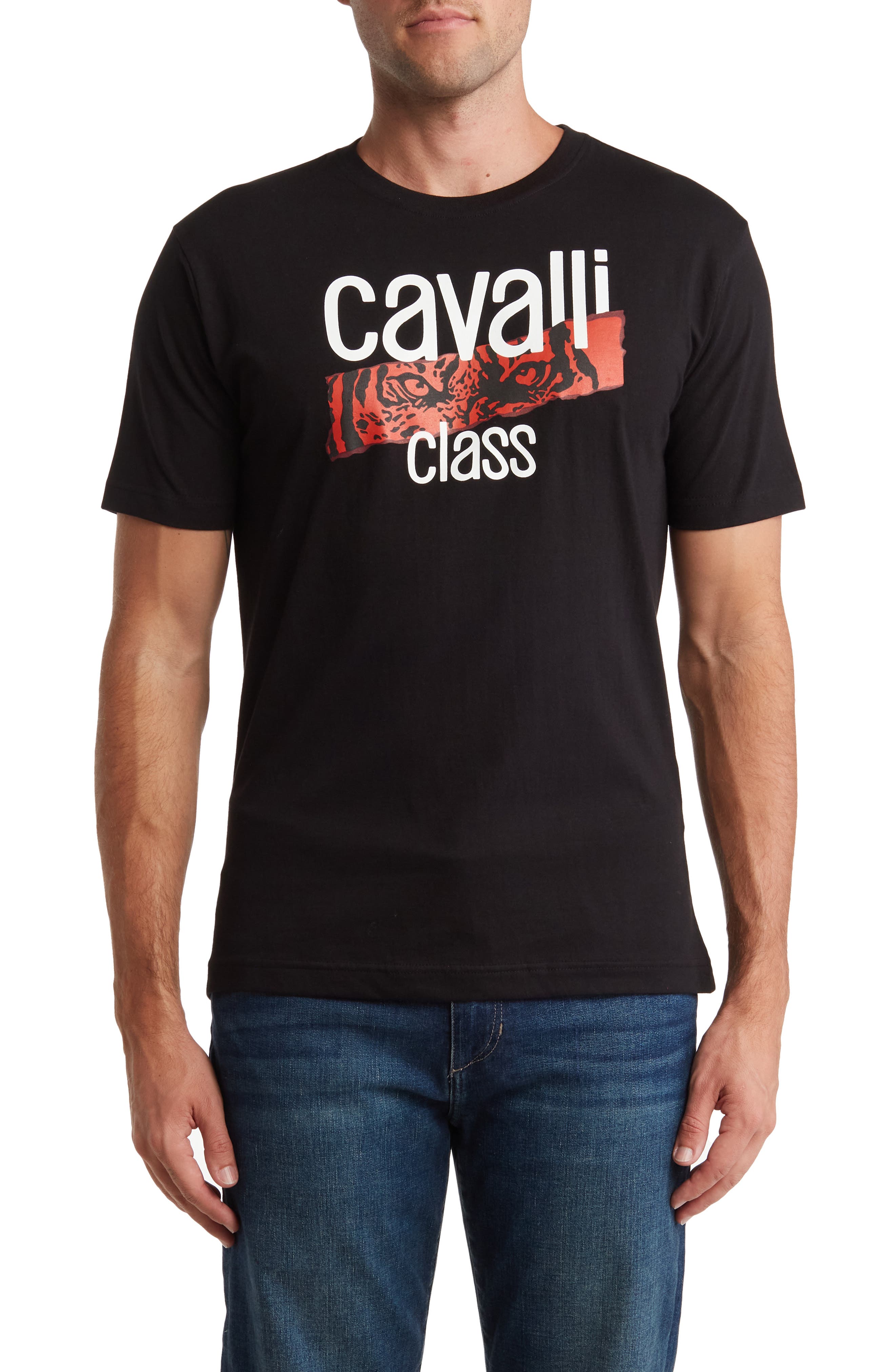 Cavalli Class Logo Graphic Print T-Shirt
