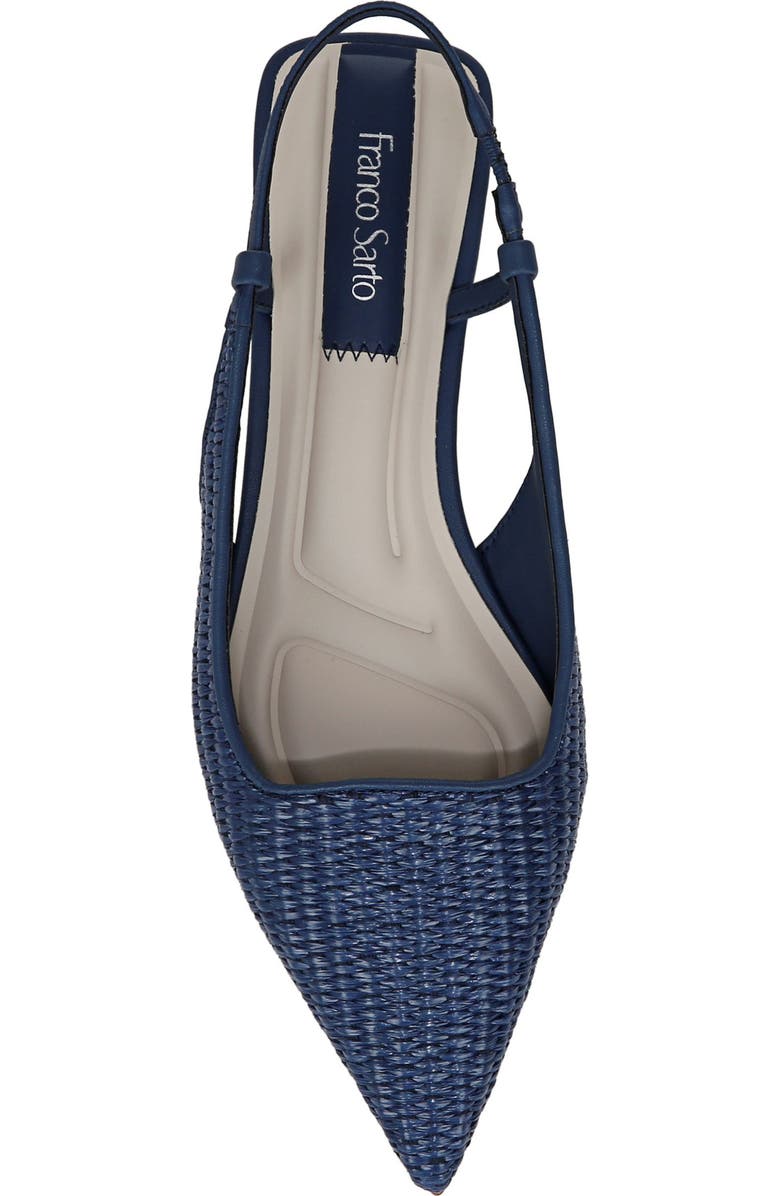 Franco Sarto Palmira Slingback Pointed Toe Pump - Wide Width Available, Alternate, color, Navy