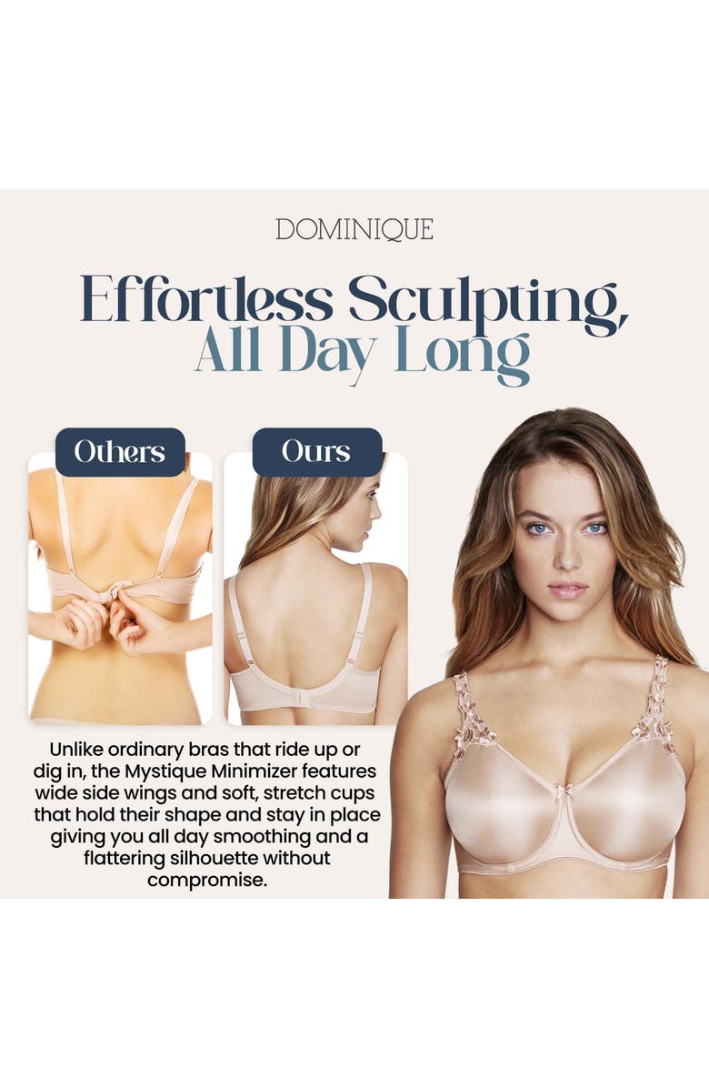 Dominique Intimates Mystique Seamles Minimizer Bra, Alternate, color, Mocha