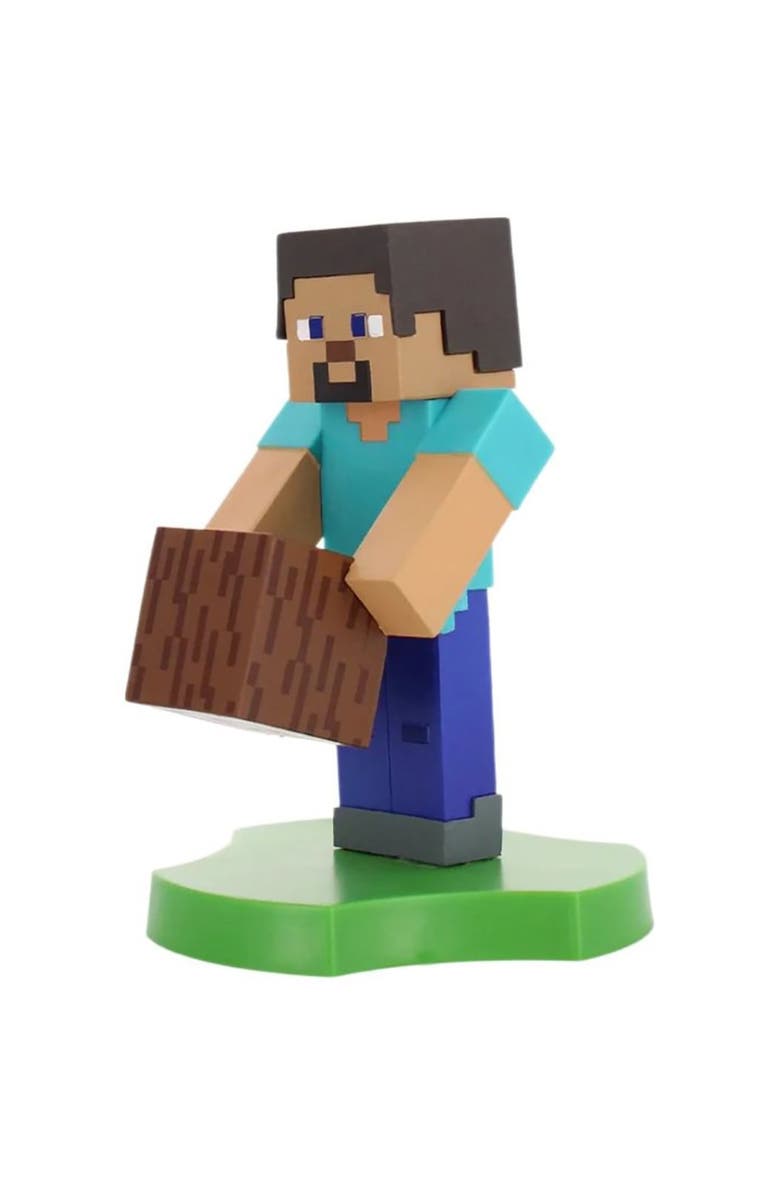 Exquisite Gaming Minecraft 4 Inch Steve Cable Guys Earbud and Phone Holder, Alternate, color, Multicolored