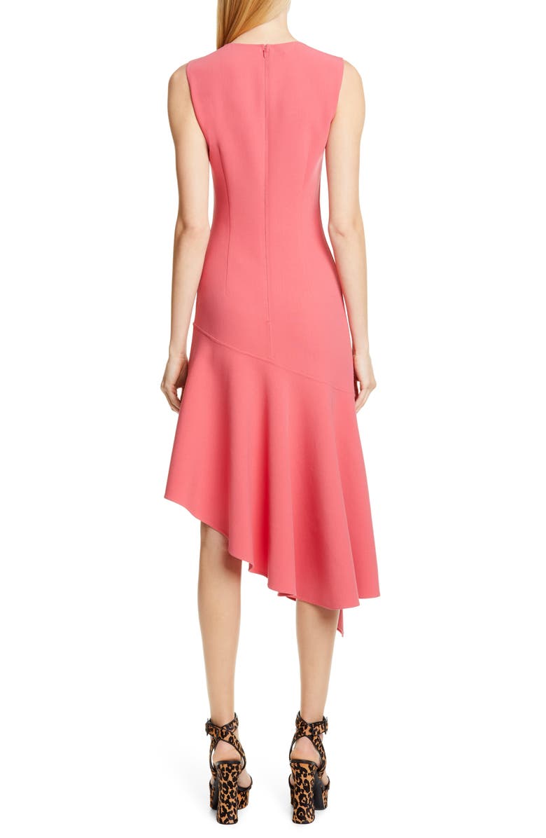 Michael Kors Collection Asymmetrical Hem Crepe Dress, Alternate, color, 