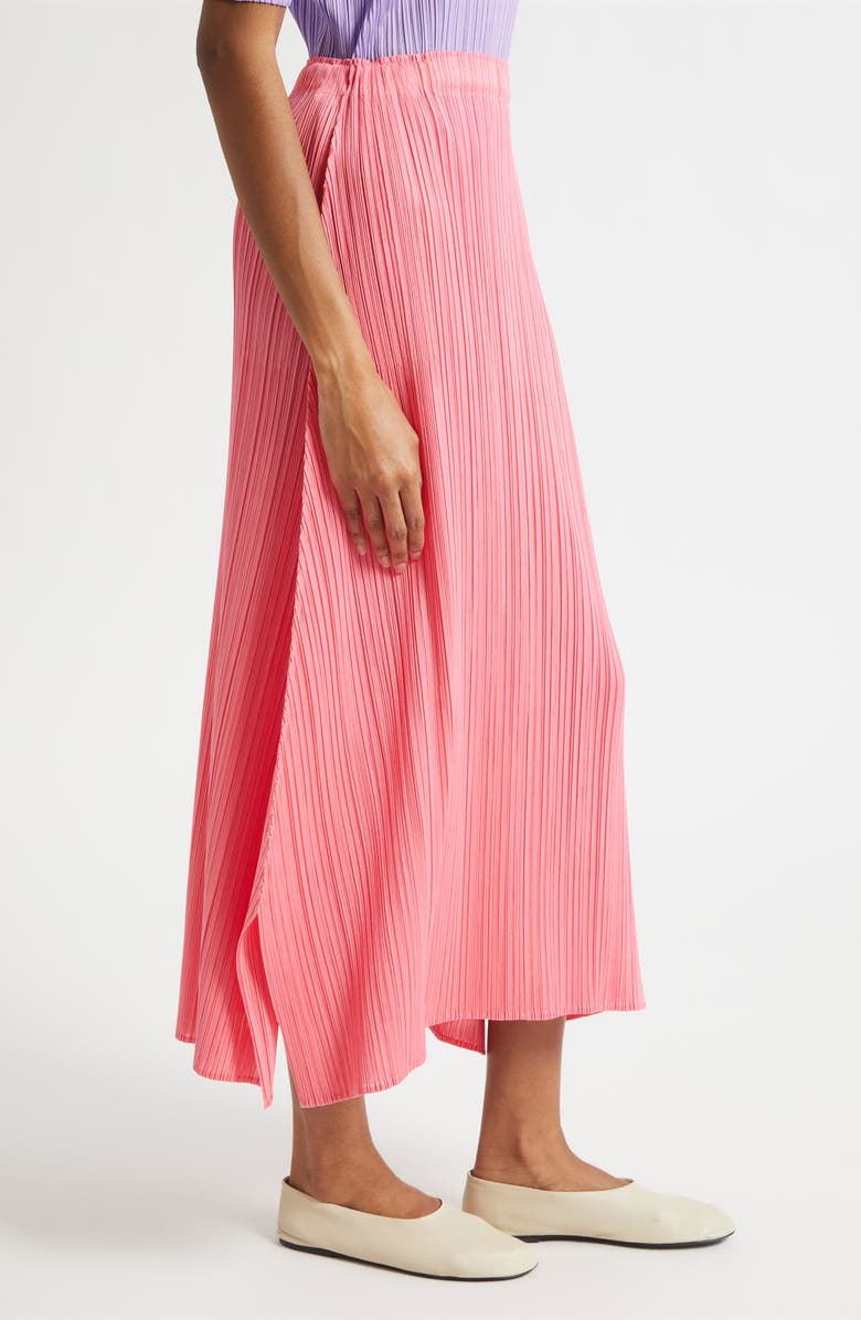 Pleats Please Issey Miyake Monthly Colors March Pleated Midi Skirt, Alternate, color, Pink