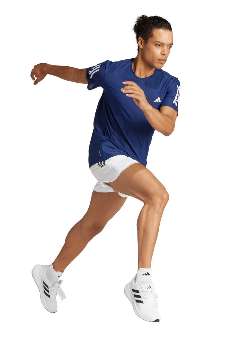 adidas Own The Run Performance Running T-Shirt, Alternate, color, Dark Blue