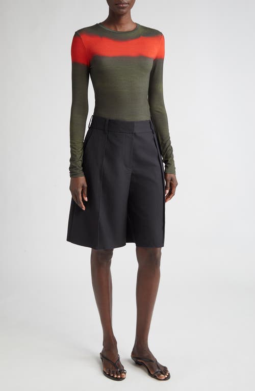 Jason Wu Collection Painted Stripe Long Sleeve Jersey Top