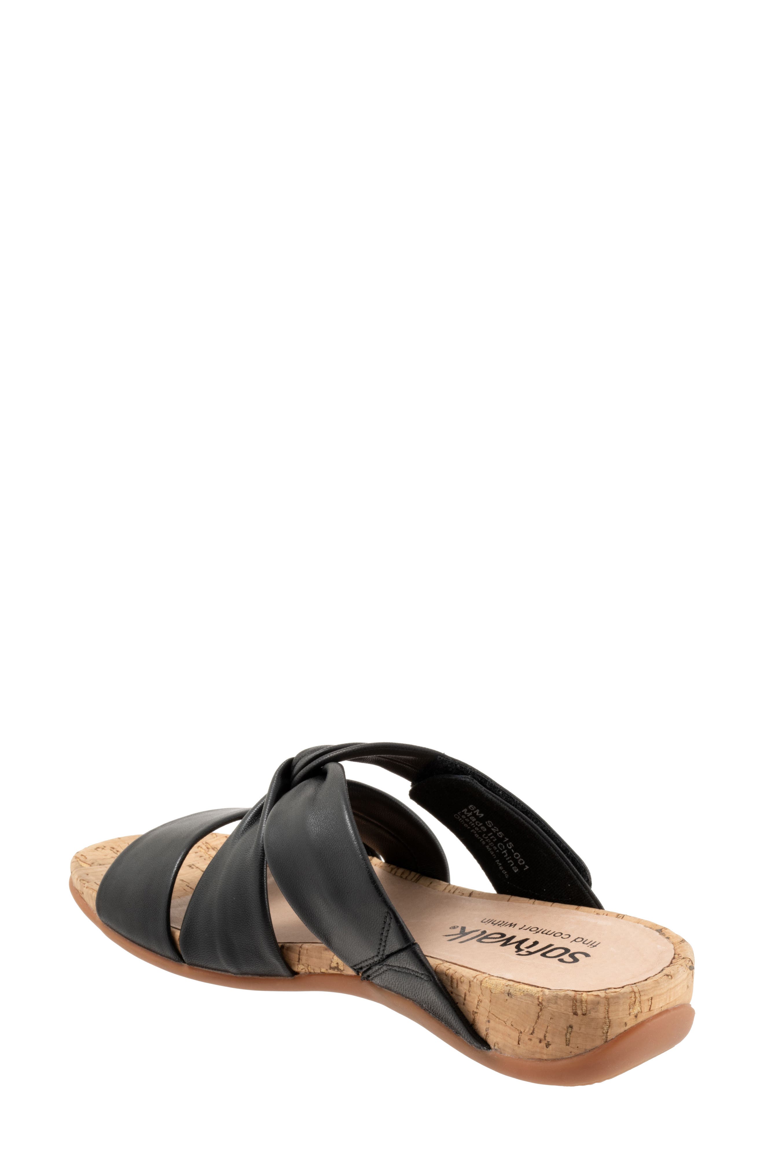 SoftWalk<sup>®</sup> Tallulah Slide Sandal - Multiple Widths Available, Alternate, color, Black