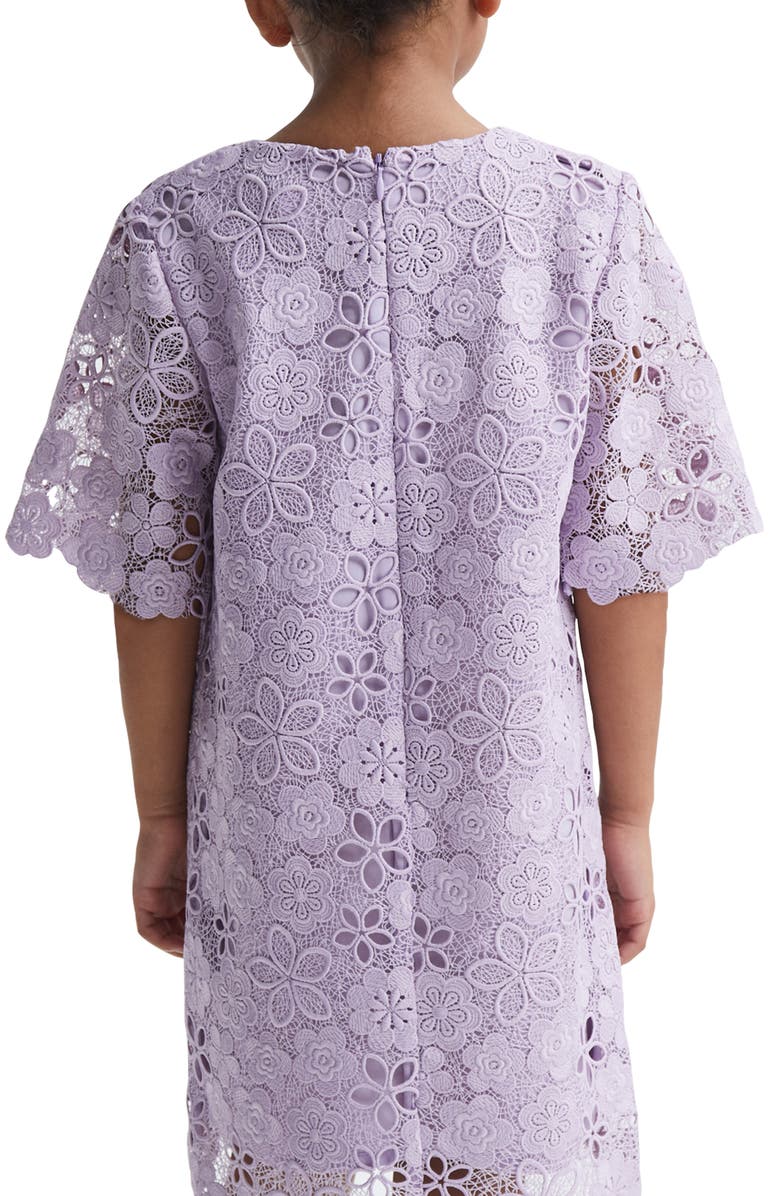 Reiss Kids' Susie Lace Dress, Alternate, color, Lilac