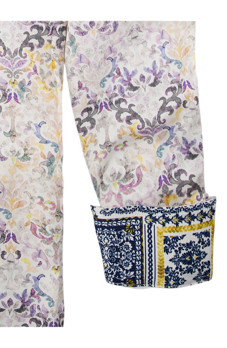 Robert Graham Croatia Stretch Button-Up Shirt, Alternate, color, Yellow Multi