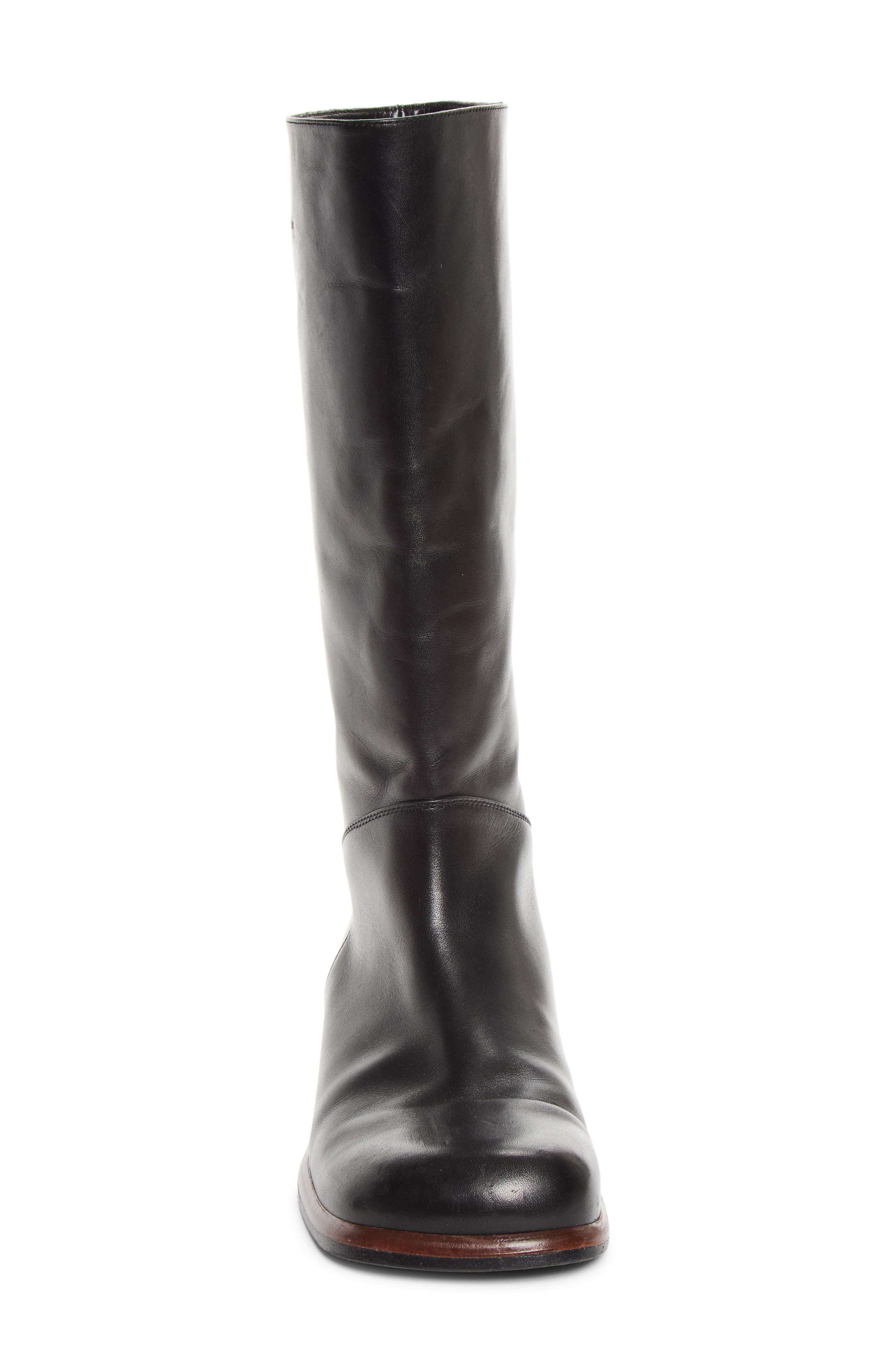 Esme Leather Boot, Alternate, color, BLACK