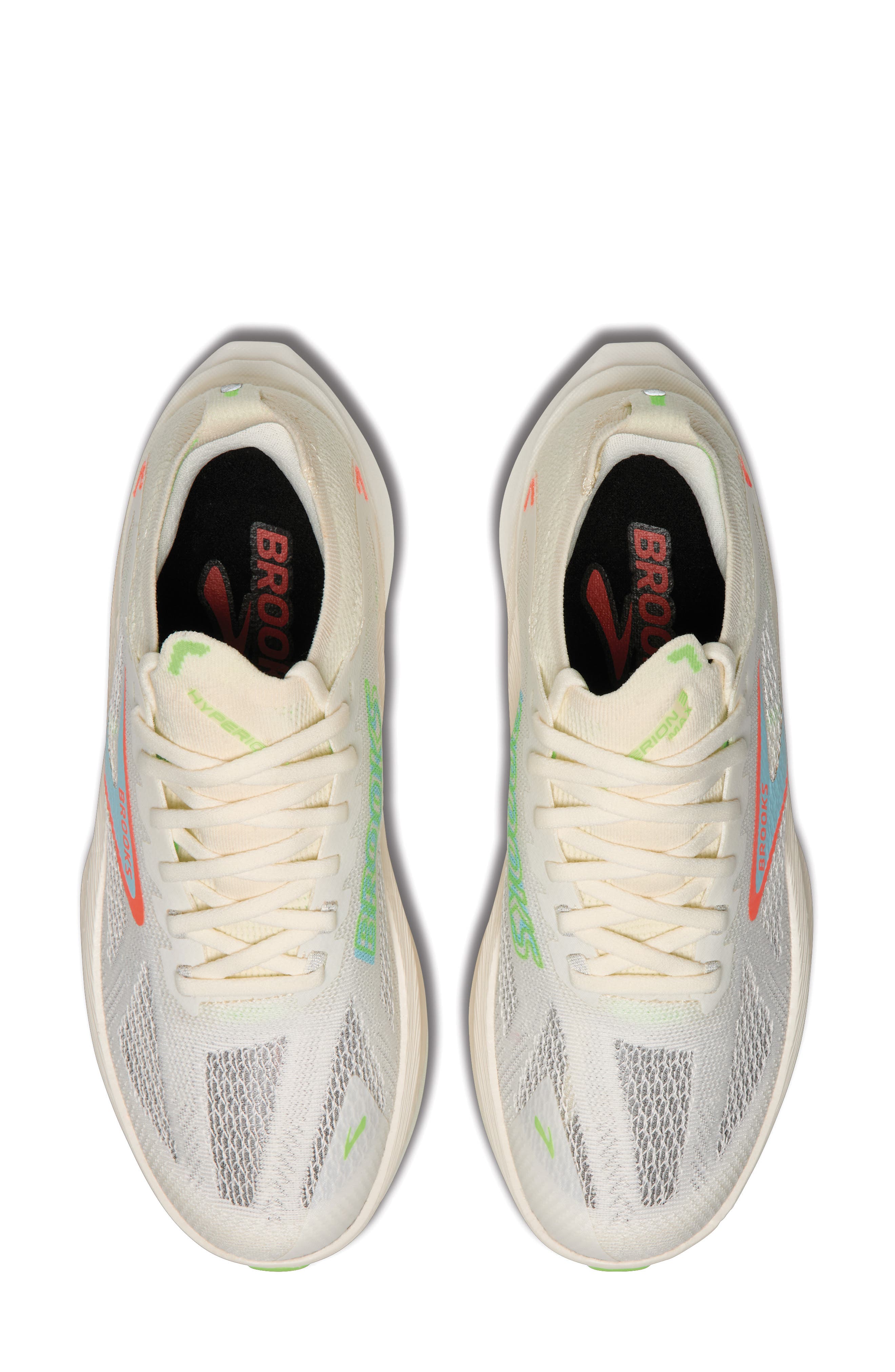 Brooks Hyperion Max 3 Running Shoe, Alternate, color, Coconut/Green Gecko/Pink Clay