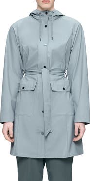 Rains Curve Waterproof Belted Jacket