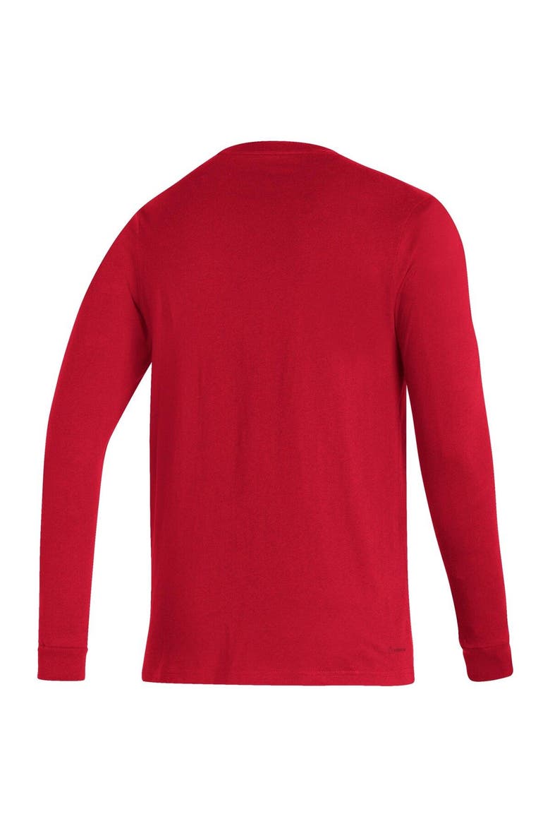 Men's adidas Red Bayern Munich Primary Logo Amplifier Long Sleeve T-Shirt, Alternate, color, Red