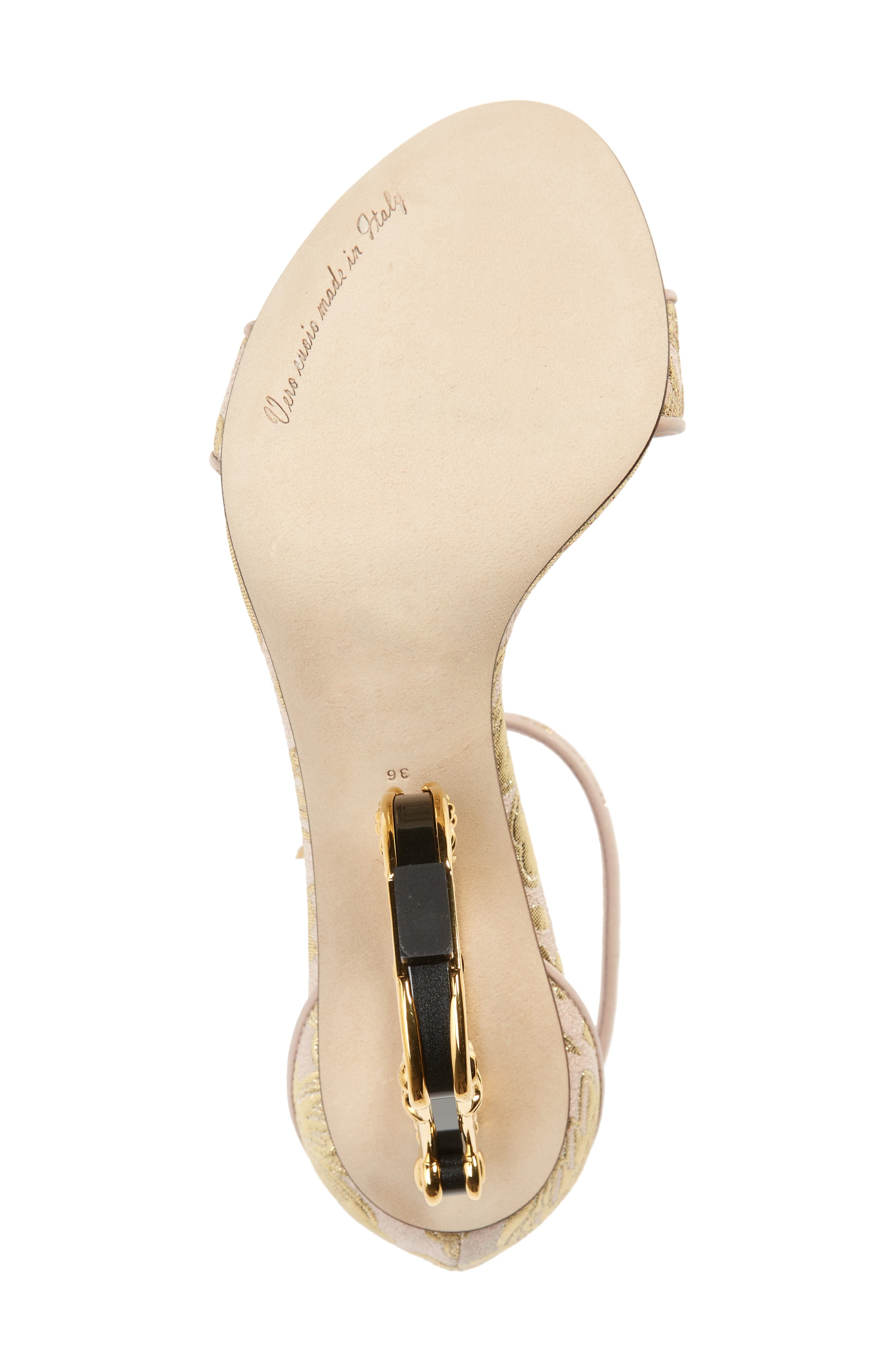 Dolce&Gabbana Keira Baroque DG Heel Sandal, Alternate, color, 