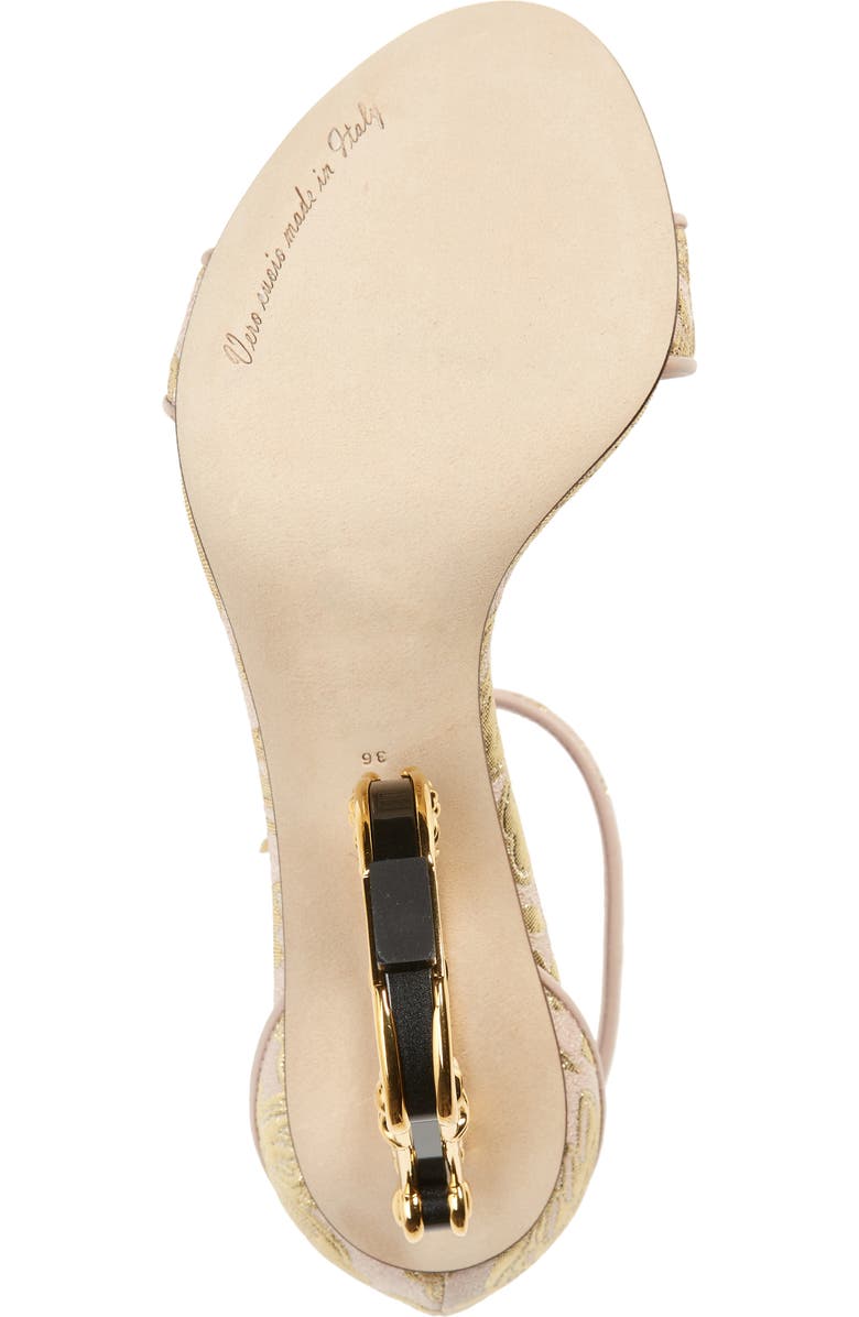 Dolce&Gabbana Keira Baroque DG Heel Sandal, Alternate, color,