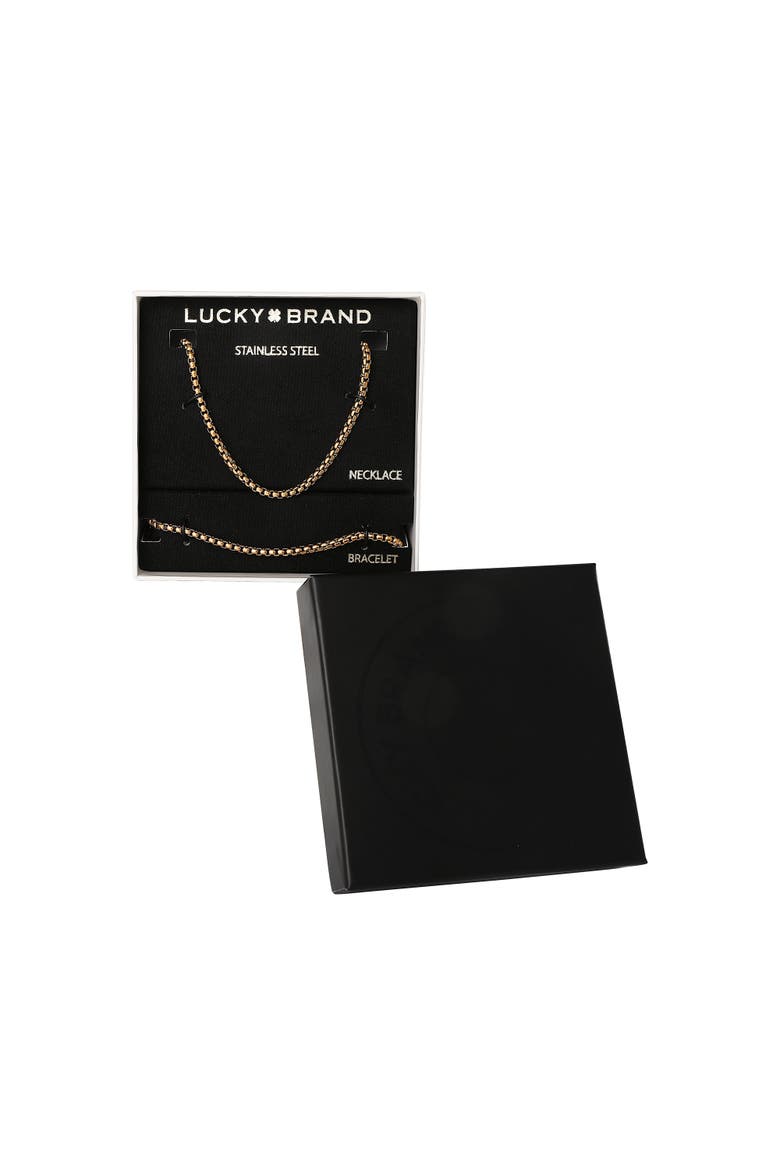 Men's Rope Chain Necklace & Bracelet Set, Gold-Tone, Alternate, color, Metallic Gold