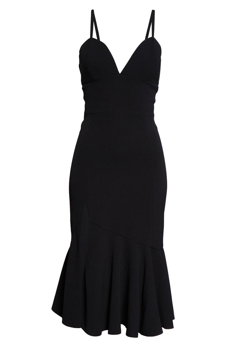 Dress the Population Marilyn Slit Midi Dress, Alternate, color, 