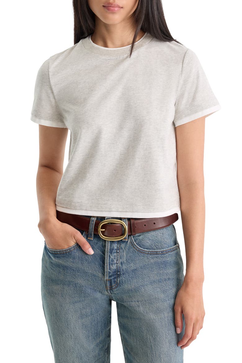 The Layered T-Shirt, Main, color, VINTAGE GREY