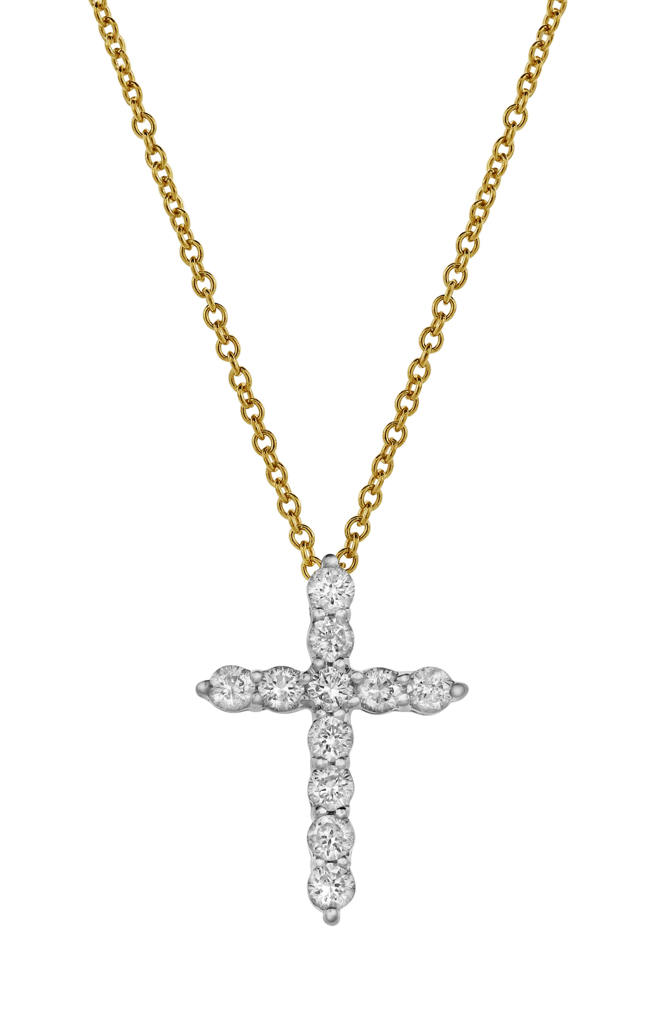 LuvMyJewelry Sacred Cross Diamond Pendant Necklace