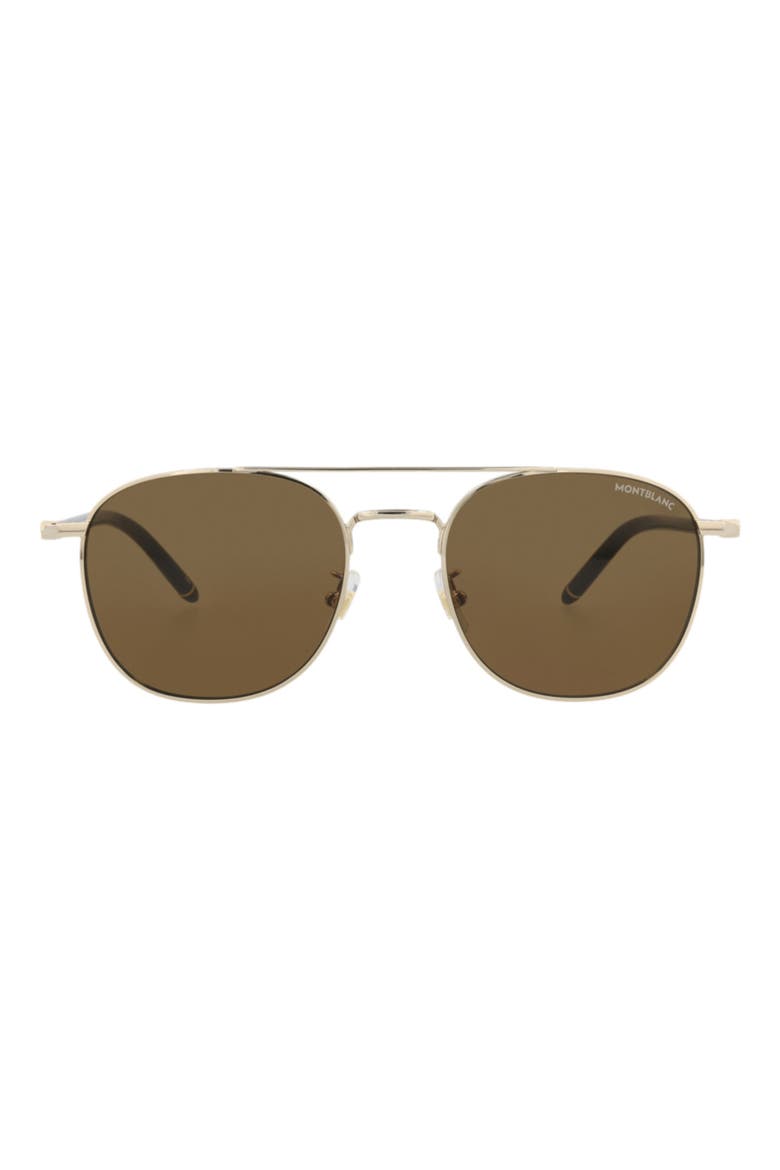 56mm Aviator Sunglasses, Main, color, GOLD GREY BROWN
