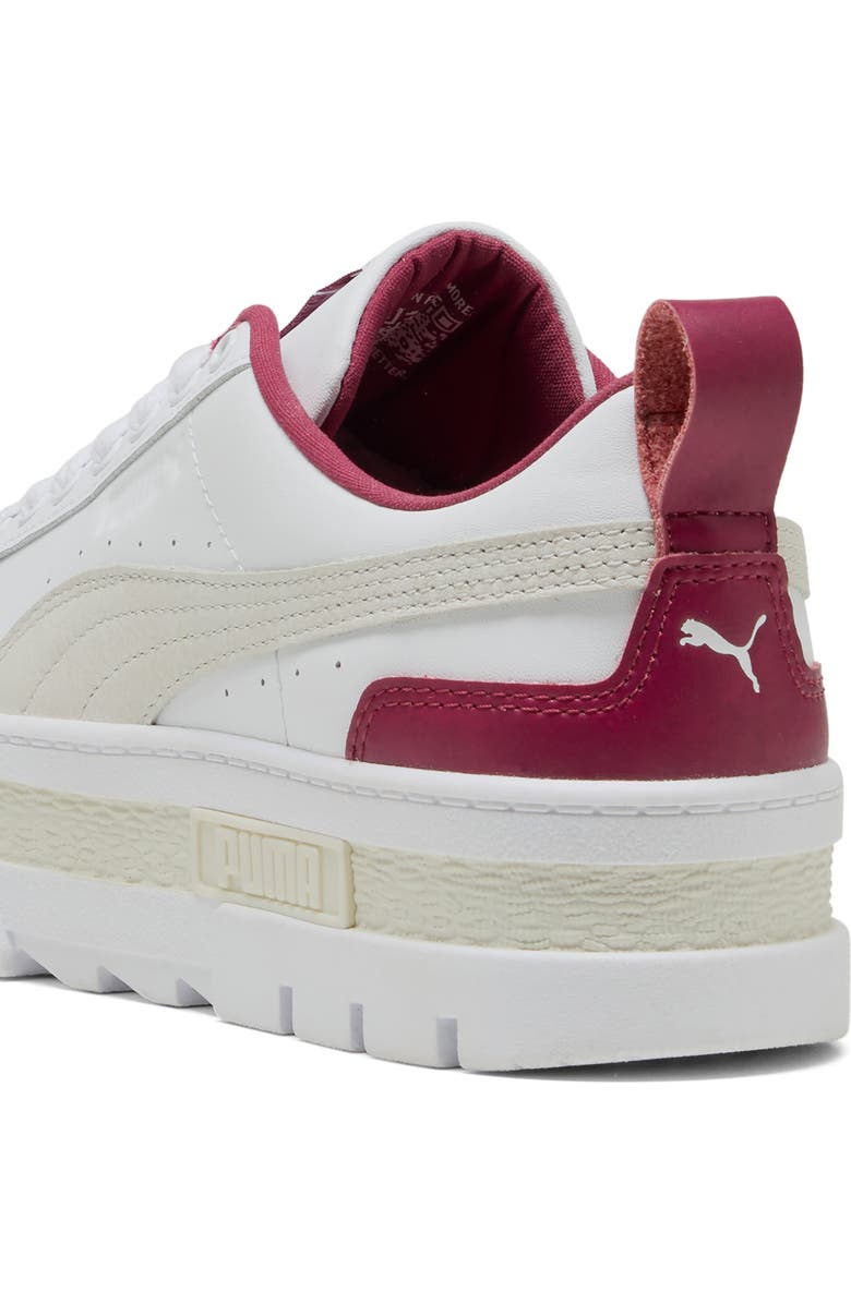 PUMA Mayze Classic Platform Sneaker, Alternate, color, Puma White-Port