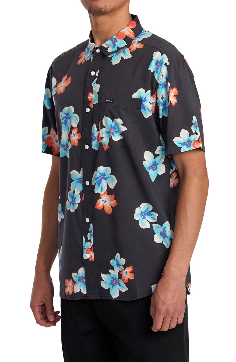 RVCA Anytime Short Sleeve Button-Up Shirt, Alternate, color,
