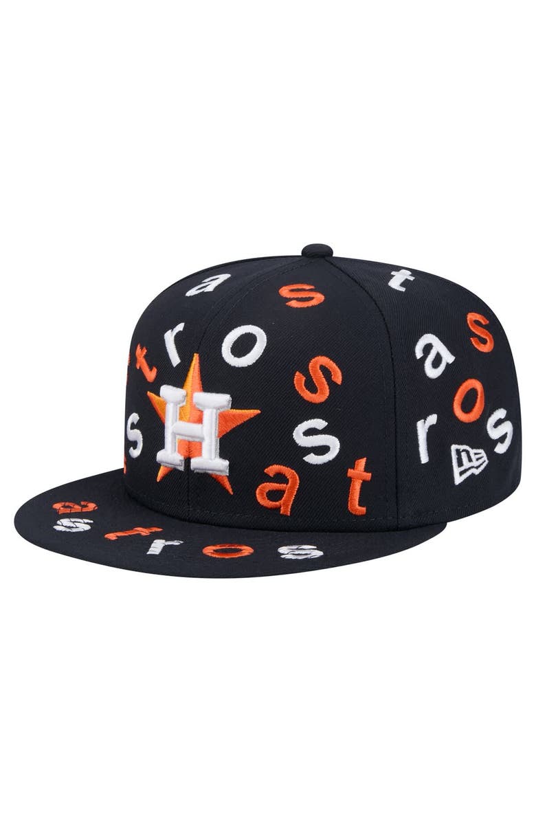 New Era Men's New Era Navy Houston Astros Team Confetti 59FIFTY Fitted Hat, Main, color, 
