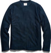 Billy Reid Herringbone Crewneck Long Sleeve T-Shirt