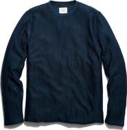 Billy Reid Herringbone Crewneck Long Sleeve T-Shirt