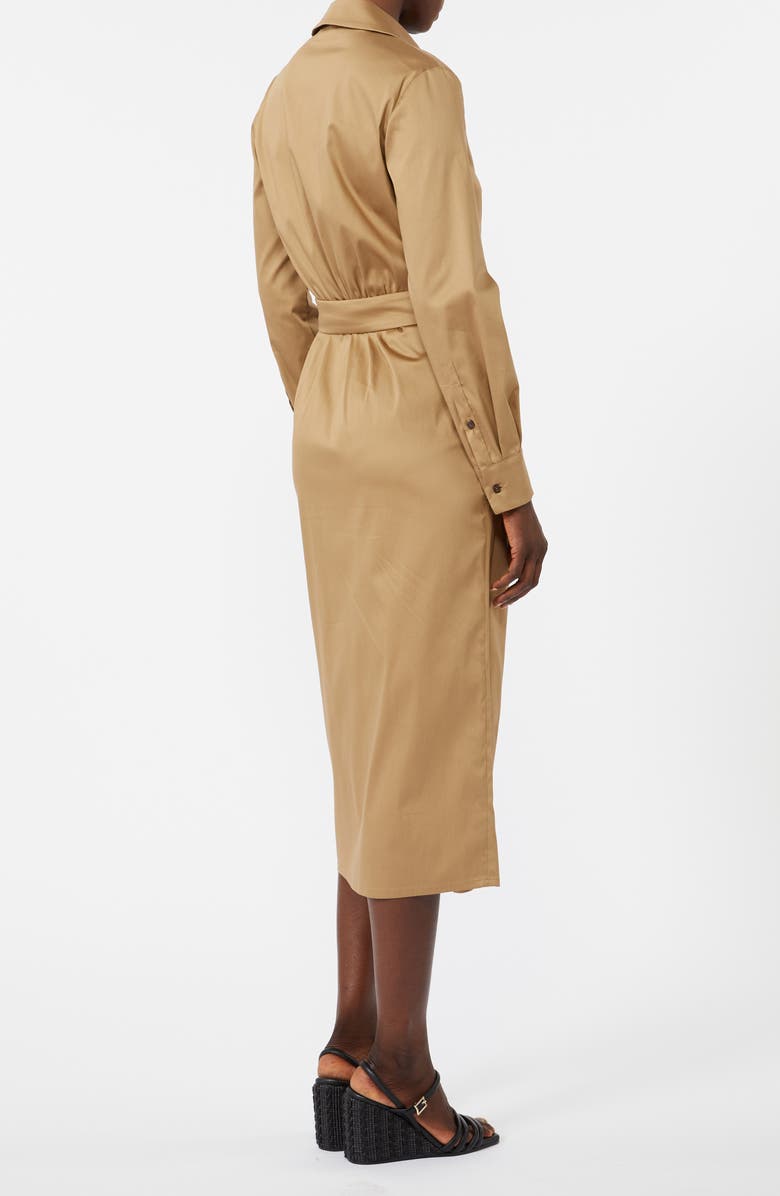 Max Mara Ottelia Long Sleeve Maxi Shirtdress, Alternate, color, Desert