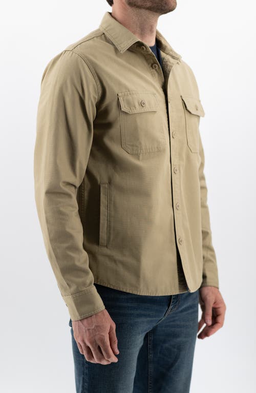 Devil-dog Dungarees Canvas Button-up Cpo Shirt Jacket In Brown