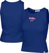 '47 Women's '47 Royal Buffalo Bills Cropped Straight Cut Ribbed Baby Tank Top