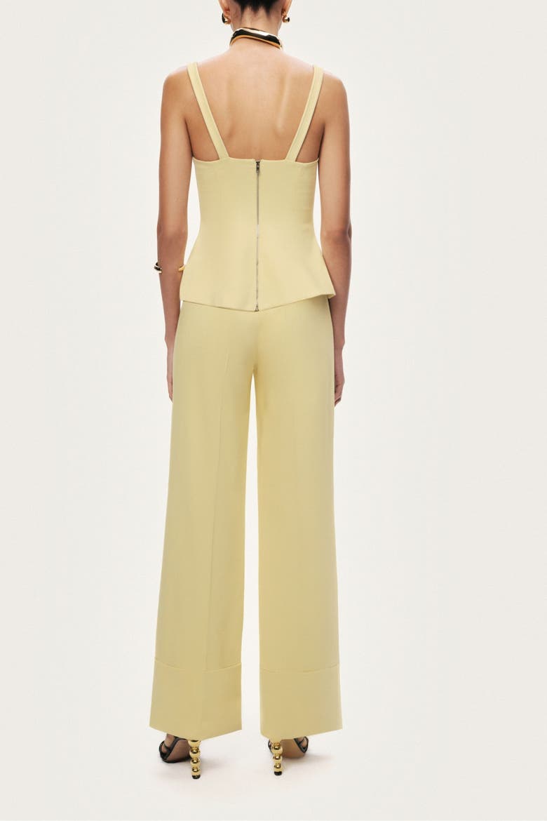 Strappy Sculpted Bustier, Alternate, color, Yellow