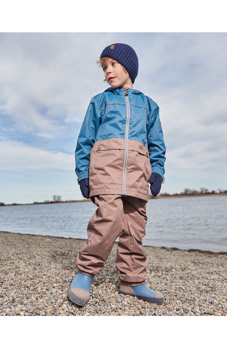Deux par Deux Little Boy's Colorblock Mid-Season Jacket Neutral Blue And Taupe, Alternate, color, 