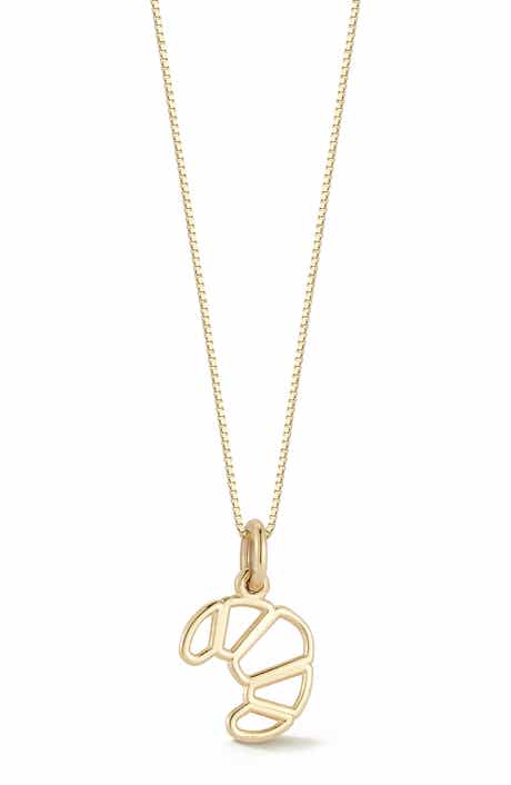 Ember Fine Jewelry 14K Gold Croissant Pendant Necklace