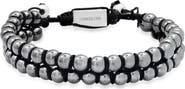 STEELTIME Men's Double Layered Hematite Bracelet