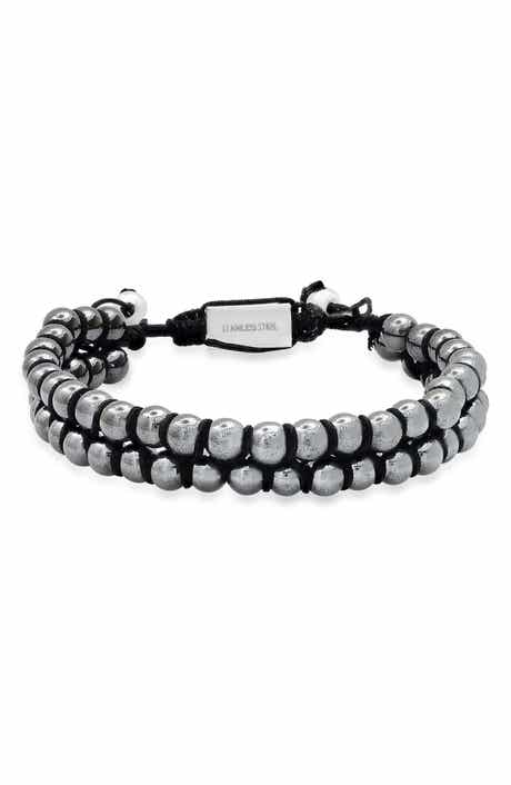 Men's Double Layered Hematite Bracelet