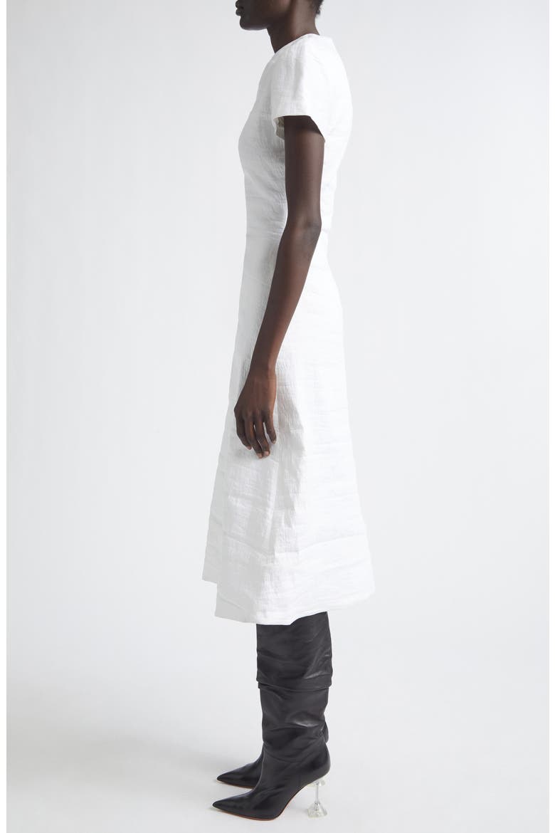 The Ridley Short Sleeve Midi Dress, Alternate, color, WHITE