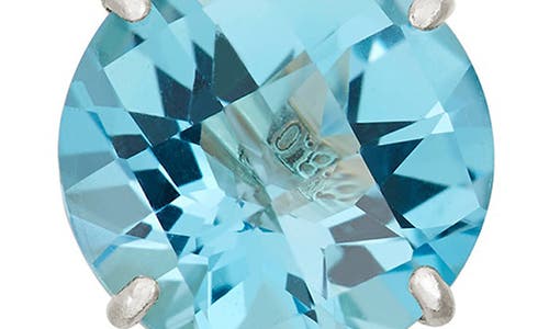 Fzn 10k Gold Solitaire Stud Earrings In Blue