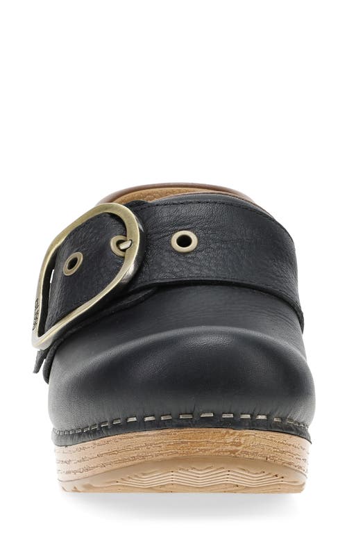 Dansko Pearson Buckle Strap Clog In Black