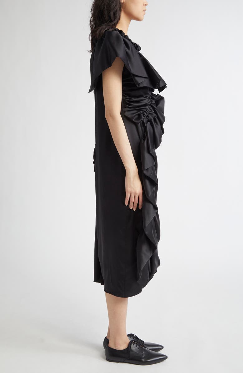 Meruert Tolegen Deconstructed Silk Charmeuse Dress, Alternate, color,